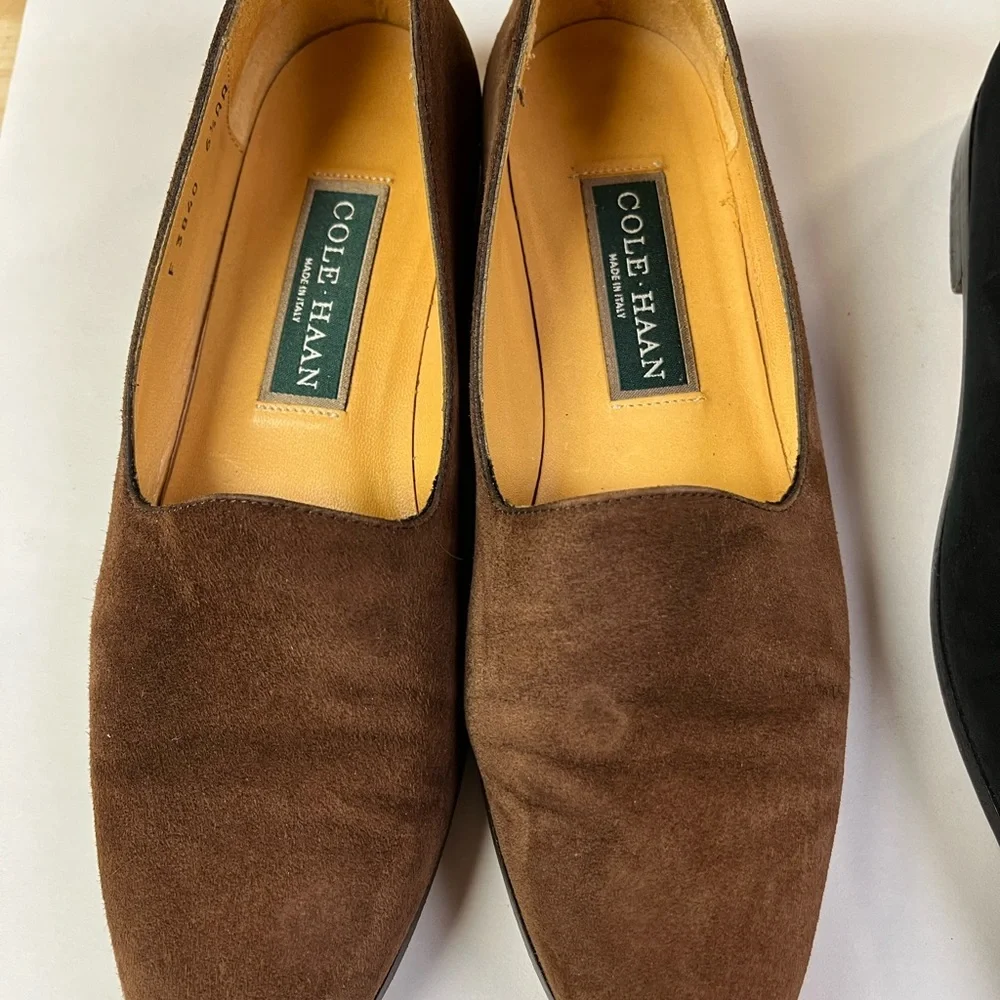 Two pairs of very nice Cole Haan suede flats. - Picture 3 of 5